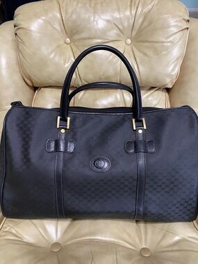 XL Gucci Travel Bag Duffel Micro GG Monogram Black Unisex Luggage Satchel